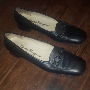 Black Salvatore Ferragamo Loafers.